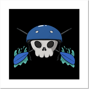 Rafting crew Jolly Roger pirate flag (no caption) Posters and Art